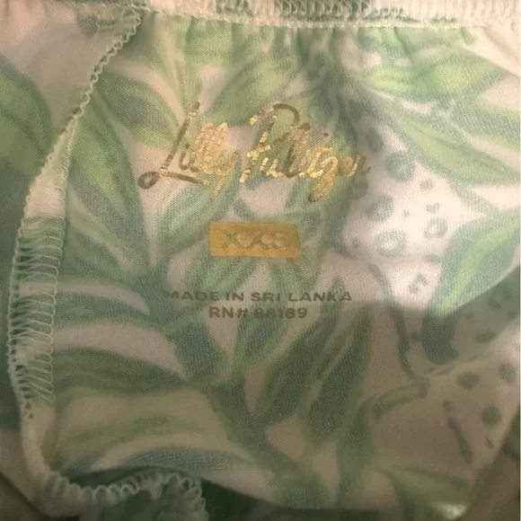 Lilly Pulitzer PJ Knit Pant Fiddle Leaf Green Lil Escape Plan Size XXS - Picture 5 of 6